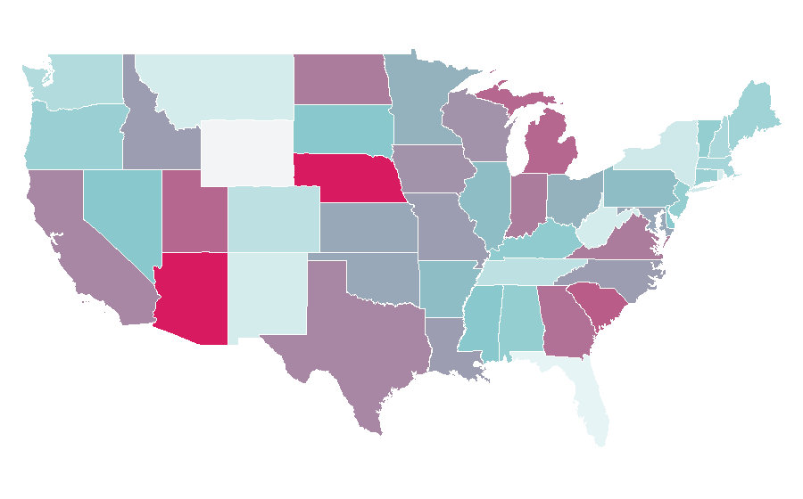 Affinity by region — Positivity, United States