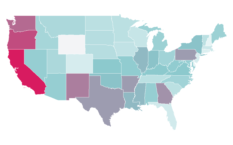 Affinity by region — Possessed, United States