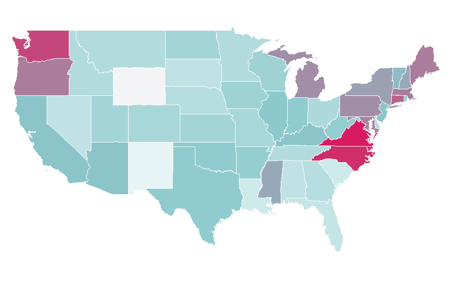 Affinity by region — Postman Pat, United States