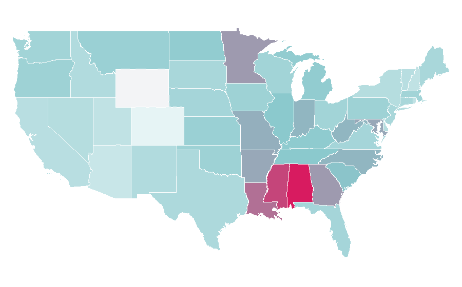 Affinity by region — Powdered milk, United States