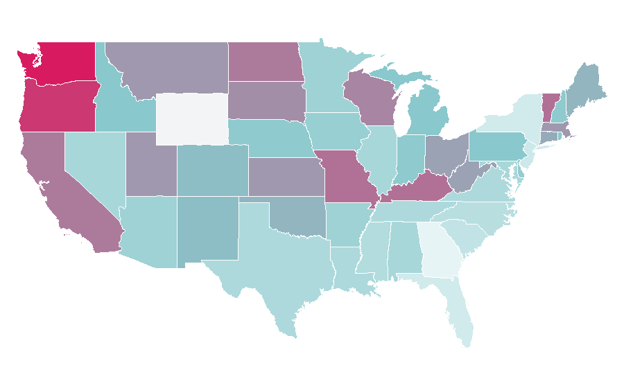 Affinity by region — Power metal, United States