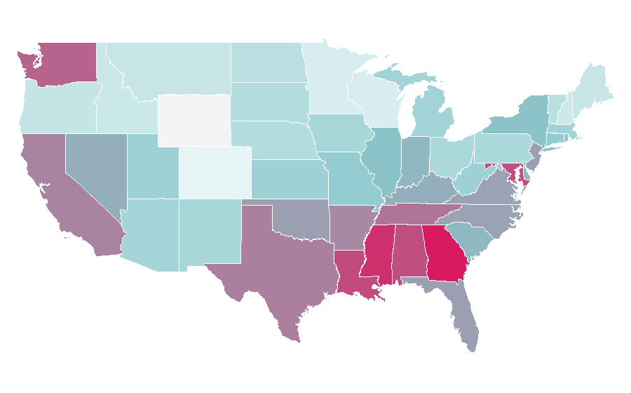 Affinity by region — Power Rangers Ninja Storm, United States
