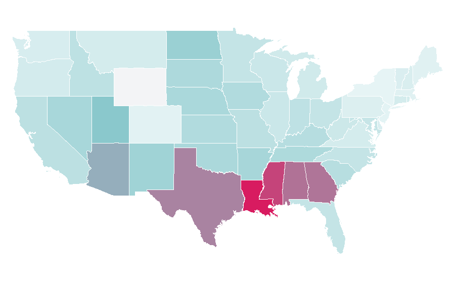 Affinity by region — Powerade, United States
