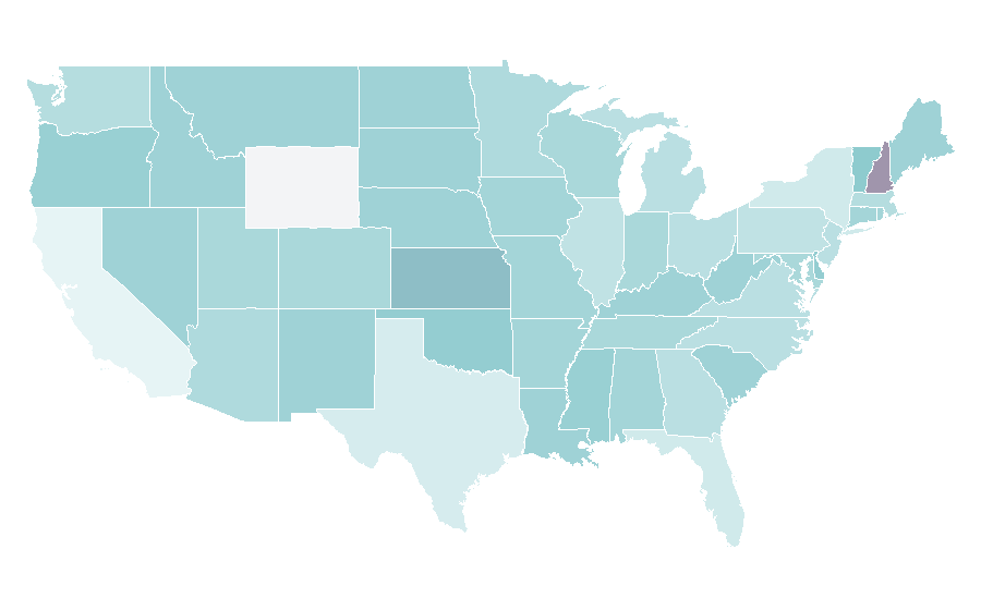 Affinity by region — Powiat, United States