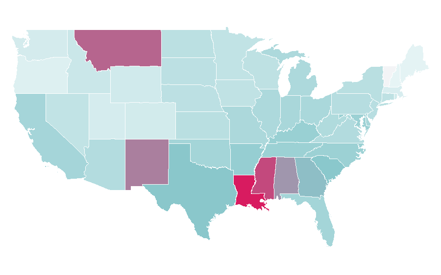 Affinität nach Region — Prayer, USA