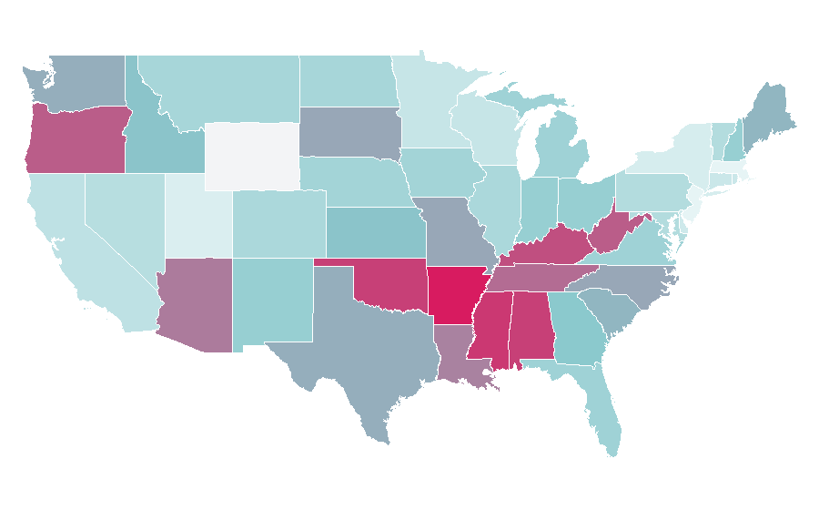 Affinity by region — Preacher (comics), United States