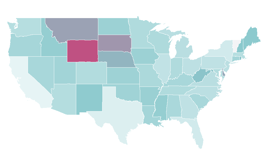 Affinity by region — Pregnancy magazine, United States