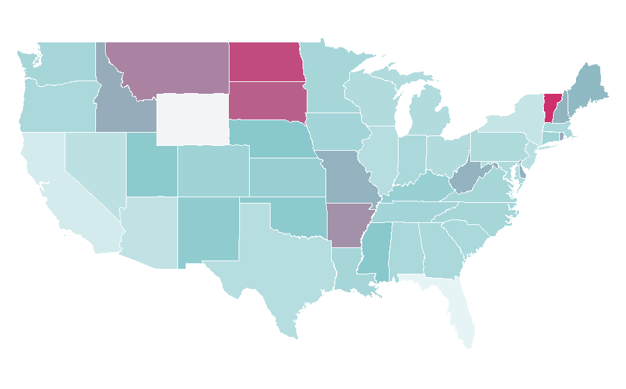 Affinity by region — Prenatal nutrition, United States