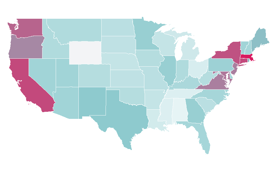 Affinity by region — President of the People's Republic of China, United States