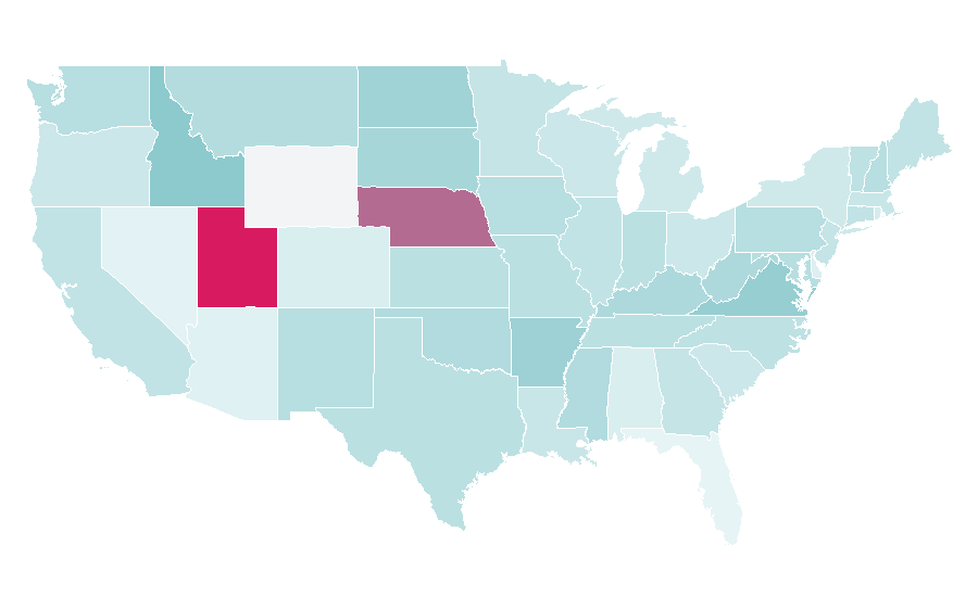 Affinity by region — President of the United States, United States