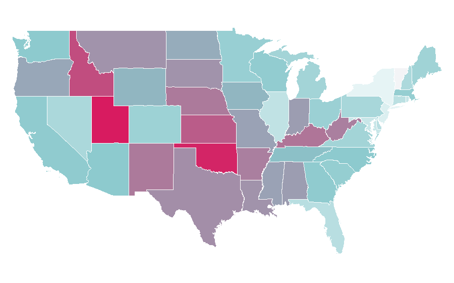 Affinity by region — Pretty flowers, United States