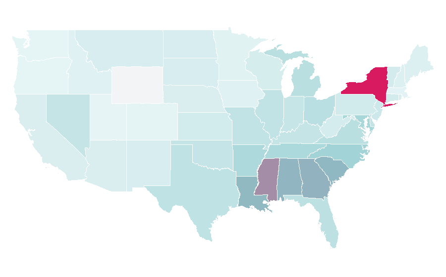 Affinity by region — Pretty Ricky, United States