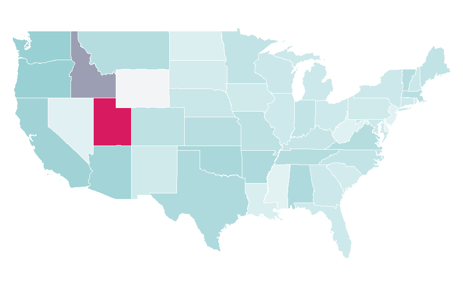 Affinity by region — Pride and Prejudice, United States