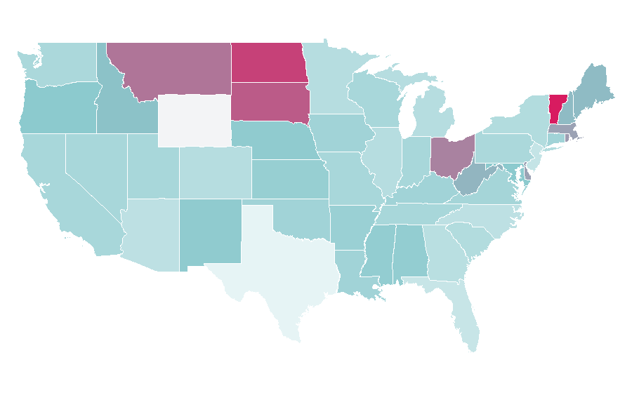 Affinität nach Region — Primary education, USA