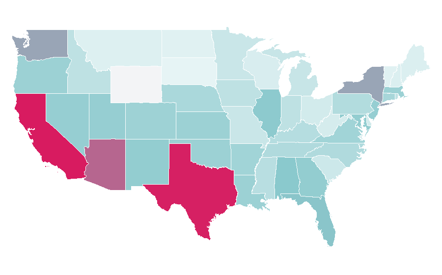 Affinity by region — Primer (cosmetics), United States