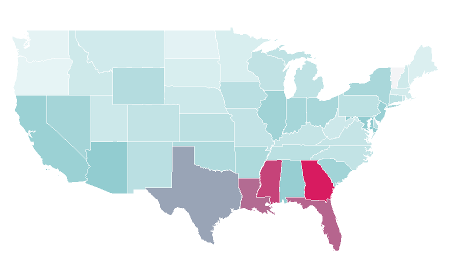 Affinity by region — Primerica, United States