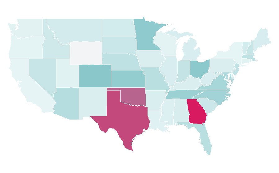 Affinity by region — Primrose Schools, United States