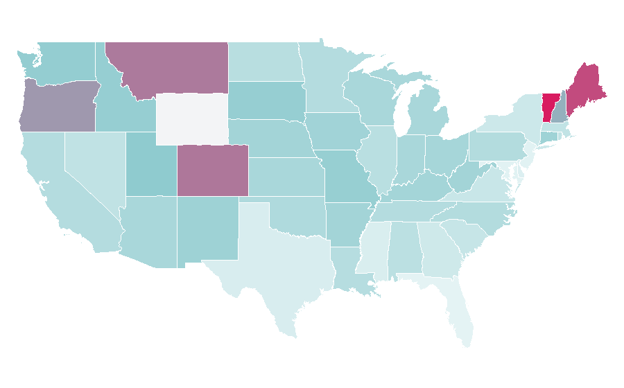 Affinity by region — Primus (band), United States