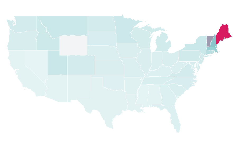 Affinity by region — Prince Edward Island, United States