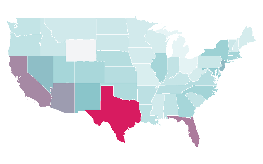 Affinity by region — Princesas, United States