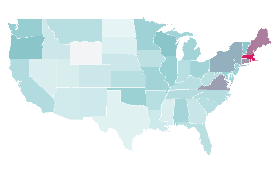 Affinity by region — Princess Beatrice of York, United States