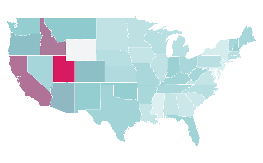 Affinity by region — Princess Leia, United States