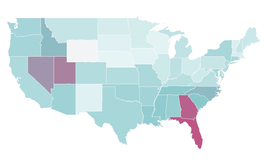 Affinity by region — Print on demand, United States