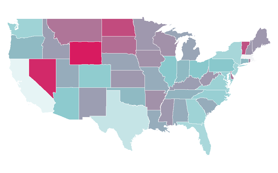 Affinity by region — Printer (computing), United States