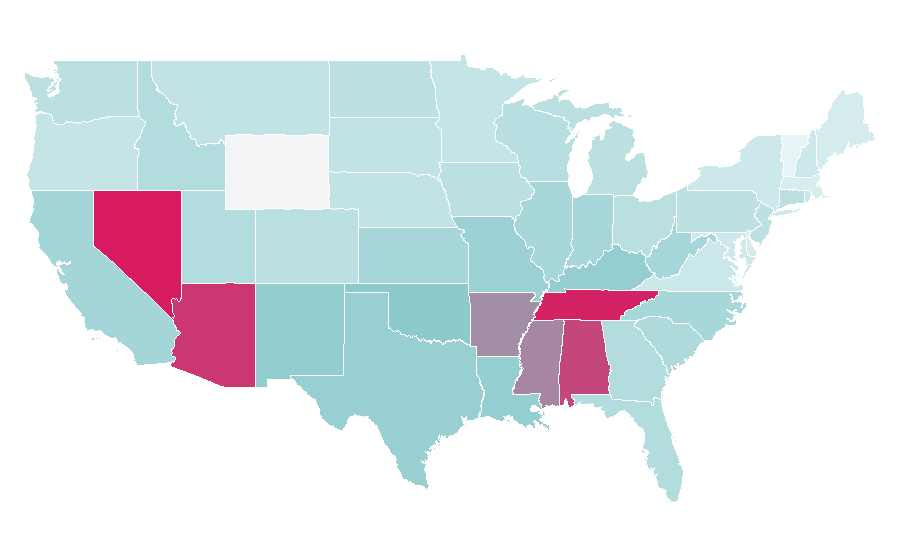 Affinity by region — Priscilla Presley, United States