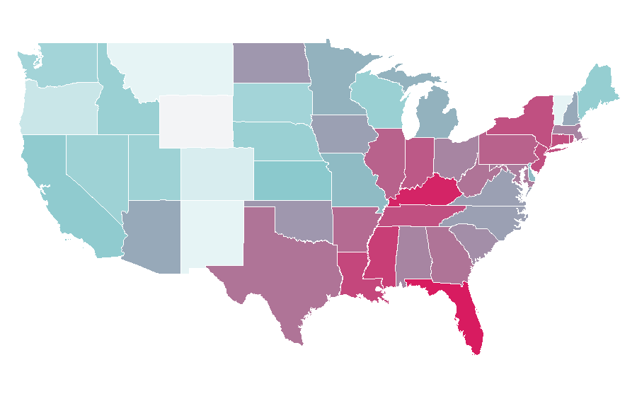 Affinity by region — Prison Break, United States