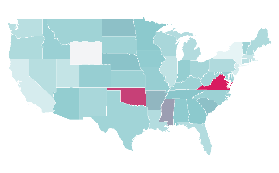 Affinity by region — Prison Fellowship, United States