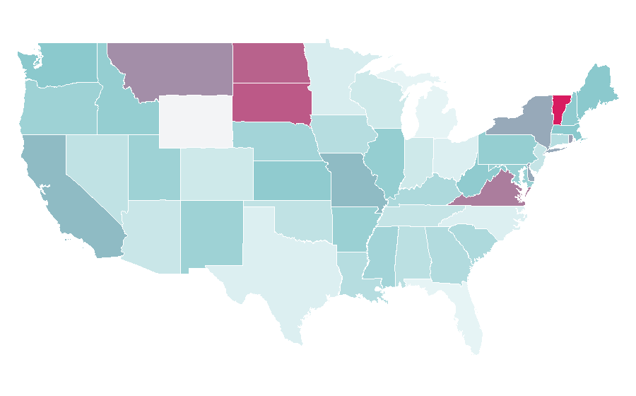 Affinity by region — Privacy law, United States