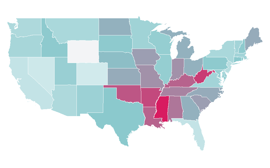 Affinity by region — Private Practice (TV series), United States