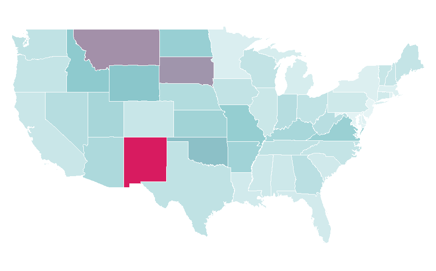 Affinity by region — Professional Bull Riders, United States