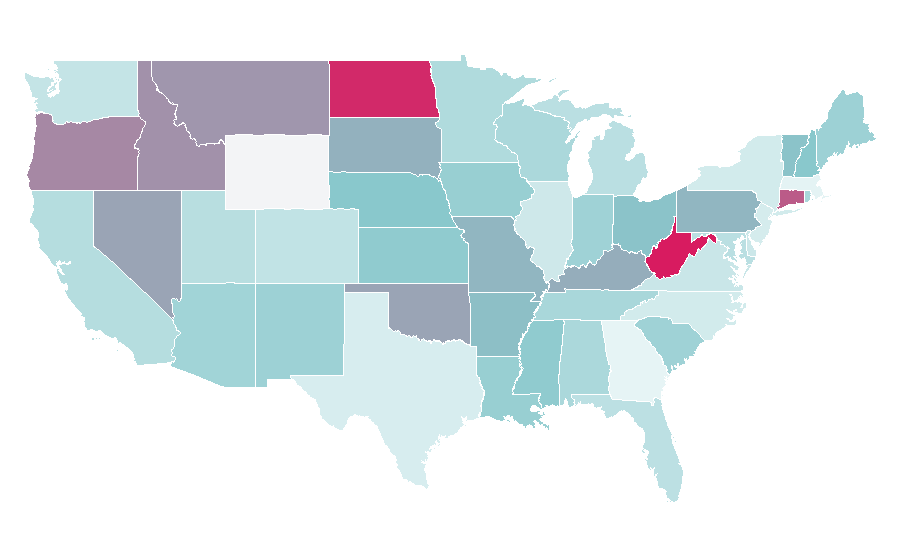 Affinity by region — Professional Coin Grading Service, United States