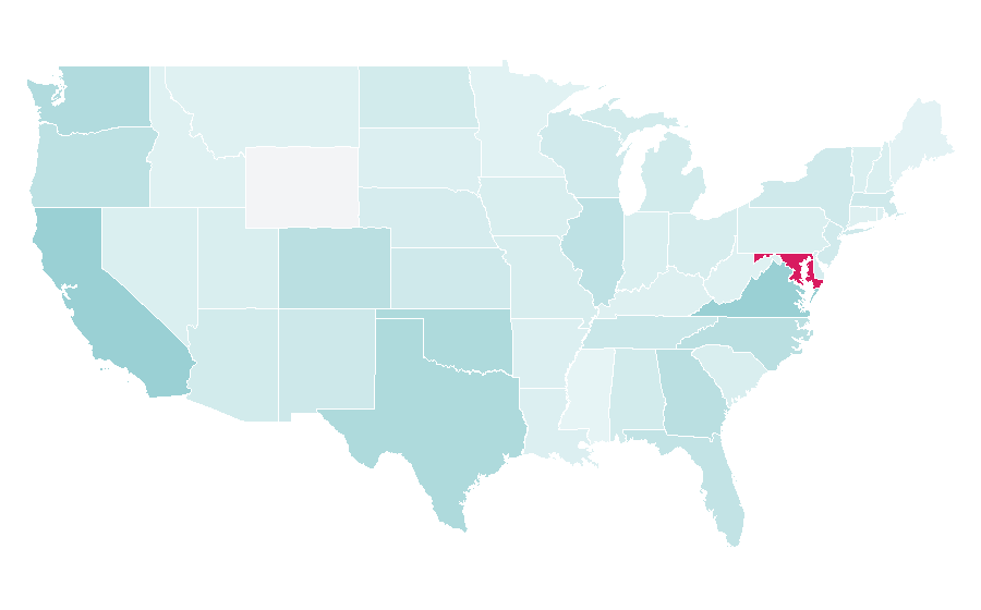 Affinity by region — Professional in Human Resources, United States
