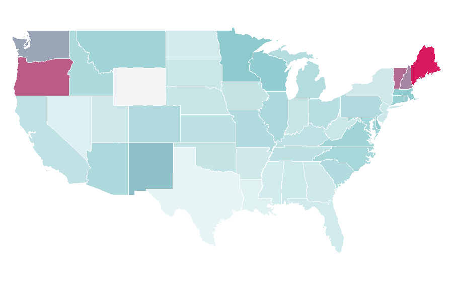 Affinity by region — Professor T., United States