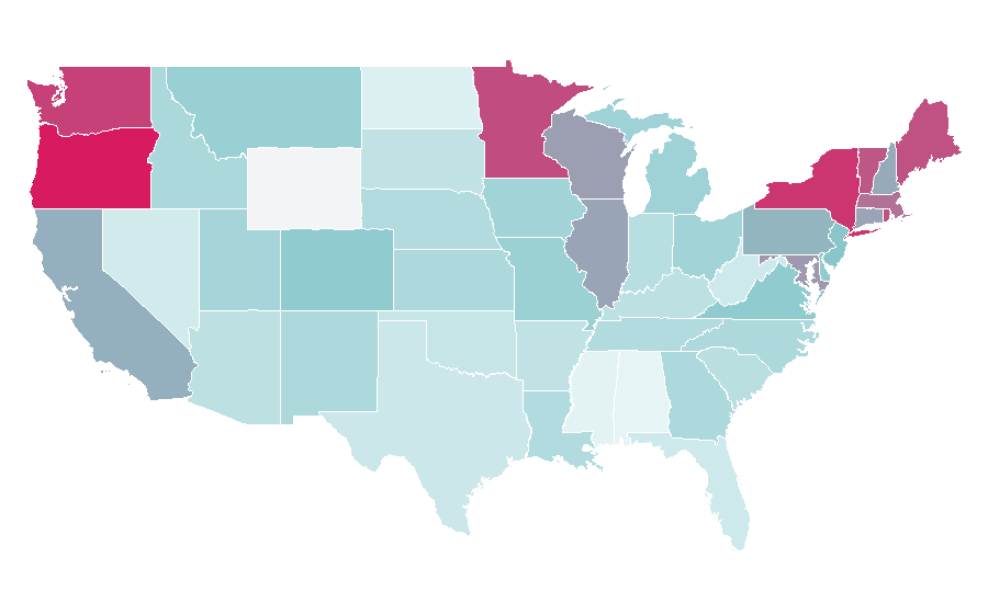 Affinity by region — Project Runway, United States
