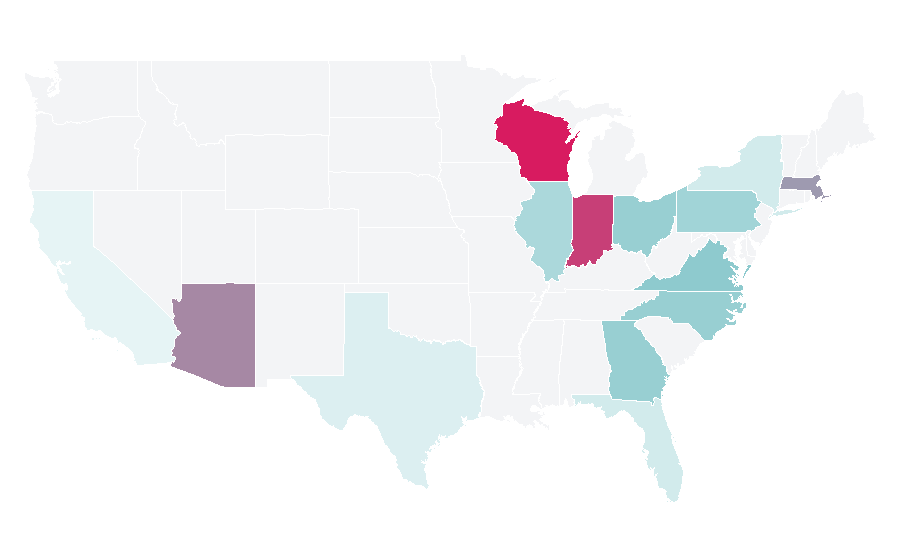Affinity by region — Promotional recording, United States