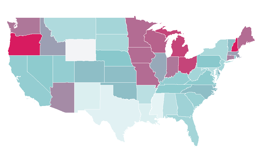 Affinity by region — Property Brothers, United States