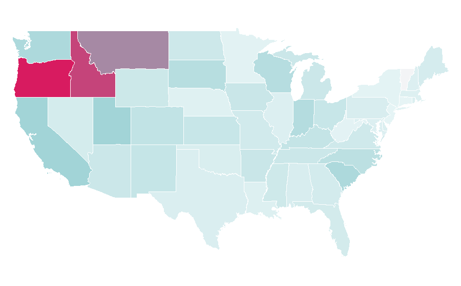 Affinität nach Region — Property management, USA