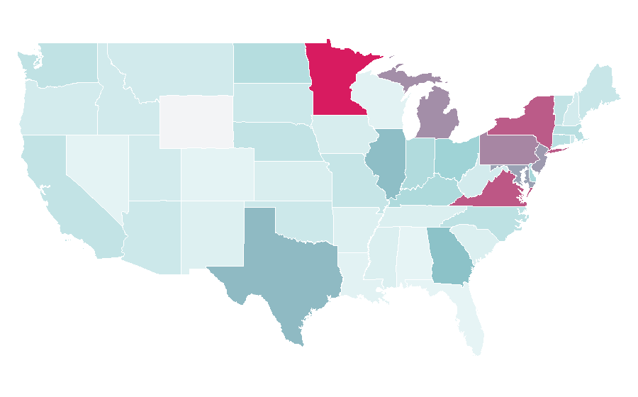 Affinity by region — Prophets and messengers in Islam, United States