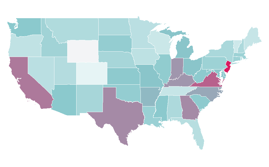 Affinity by region — Prosecutor, United States