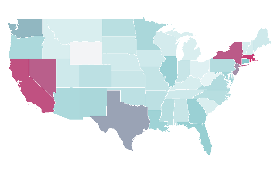 Affinity by region — Provolone, United States