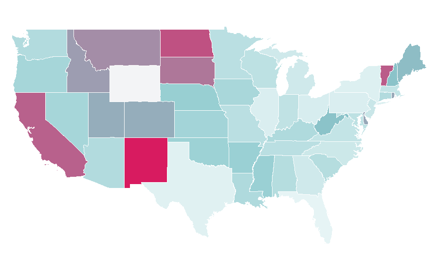 Affinity by region — Prunus armeniaca, United States