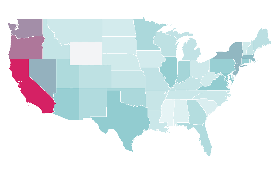 Affinity by region — Psy, United States