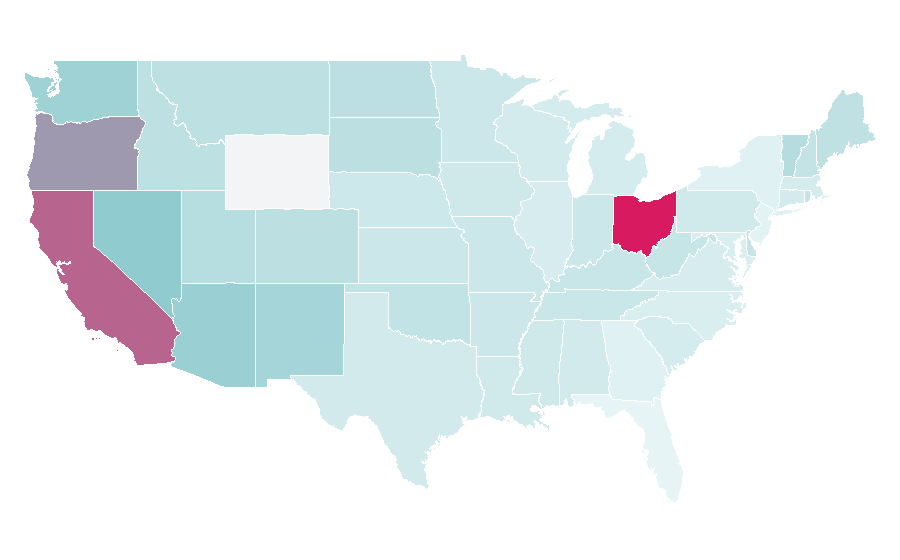 Affinity by region — Psychobilly, United States