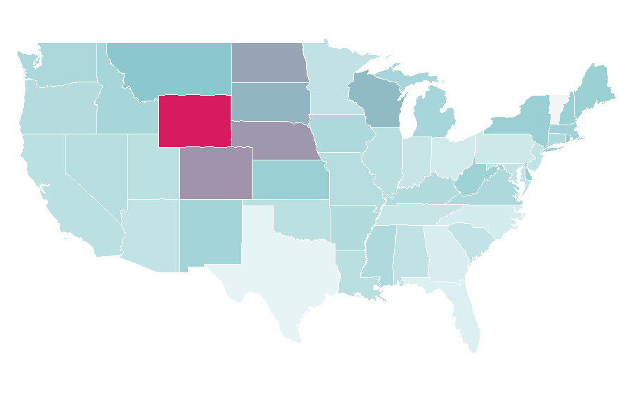 Affinity by region — Pub quiz, United States