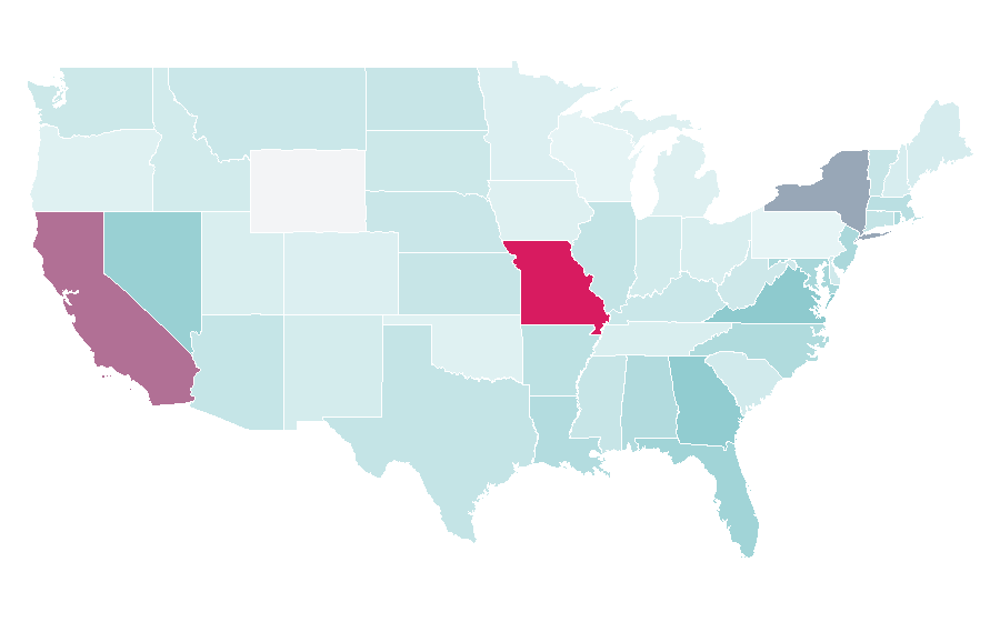 Affinity by region — Public administration, United States