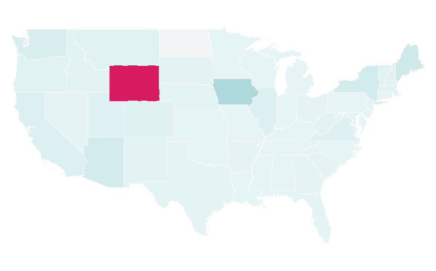 Affinity by region — Public bathing, United States